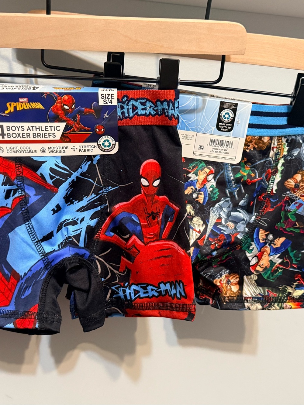 Bundle of Boys' Athletic Boxer Briefs Spider-Man - Red & Blue s/4 or 4t